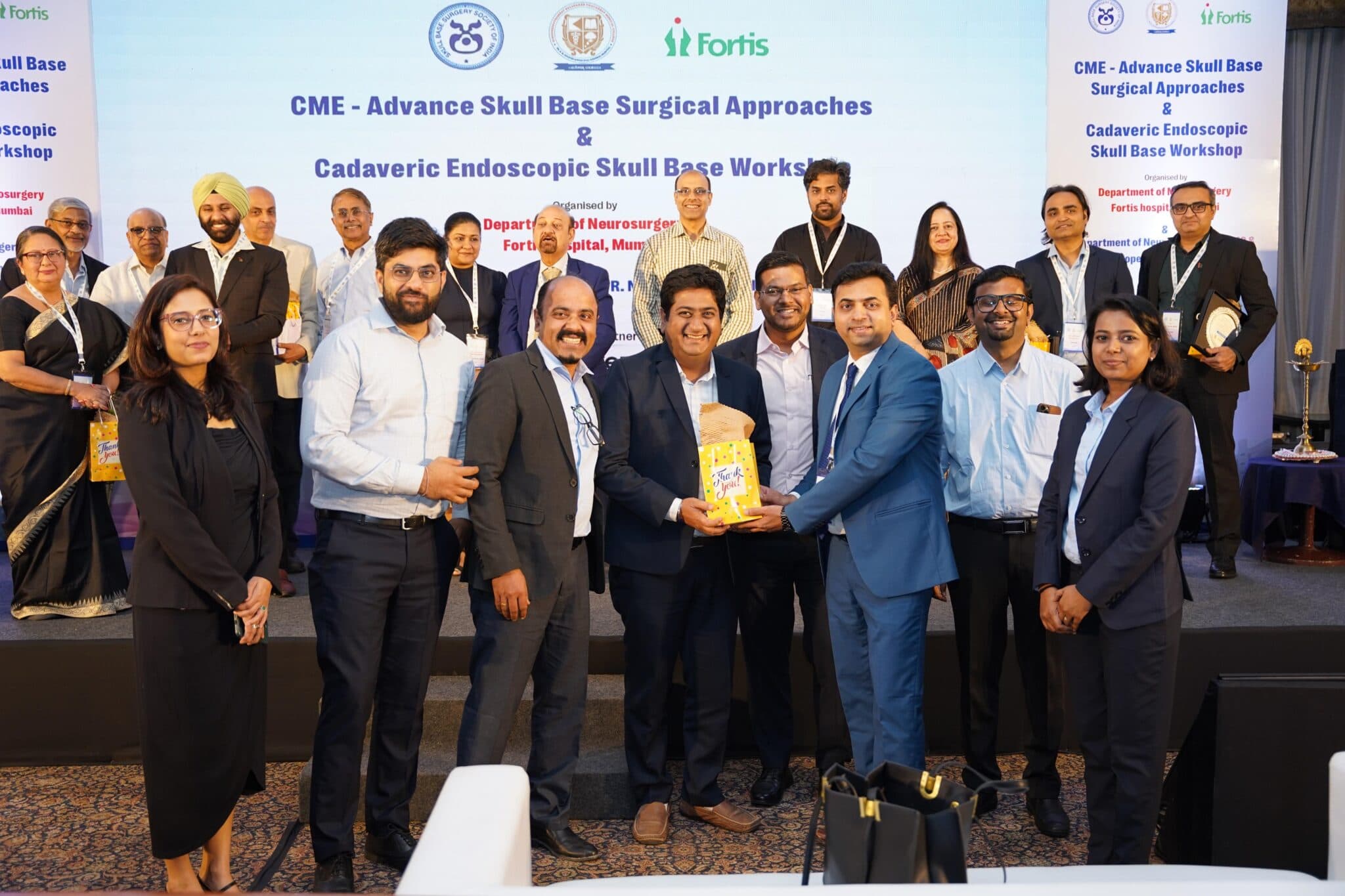 Dr. Jayesh Sardhara at the Advanced Skull Base Surgery conference, Fortis Hospital Mumbai